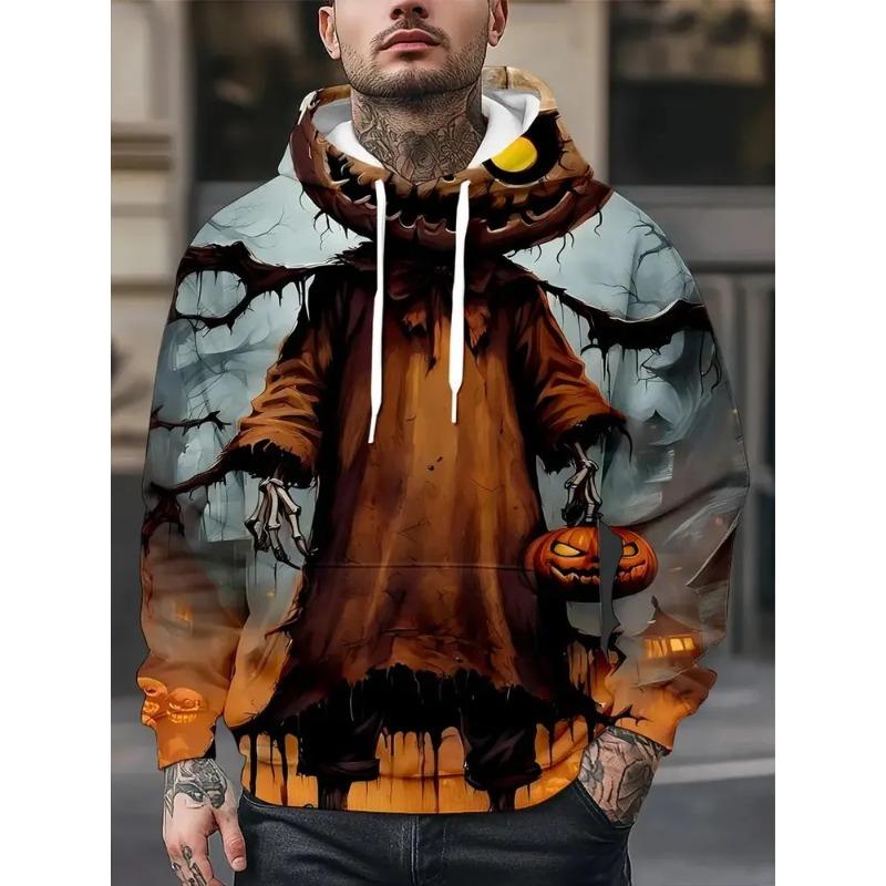Men's Autumn and Winter 3D Printed Hooded Fashion Versatile Trend Breathable Casual Hoodies & Sweatshirts (men’s)