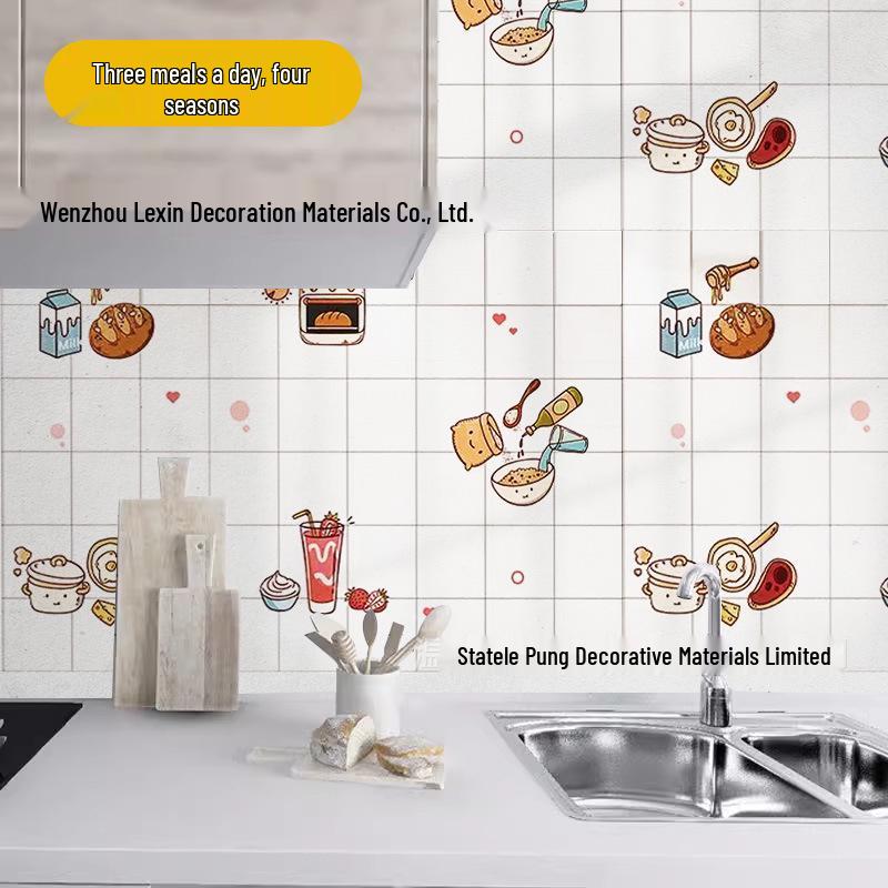 

Маслостойкие, термостойкие, самоклеящиеся наклейки на стену для кухни 60cm x 10m