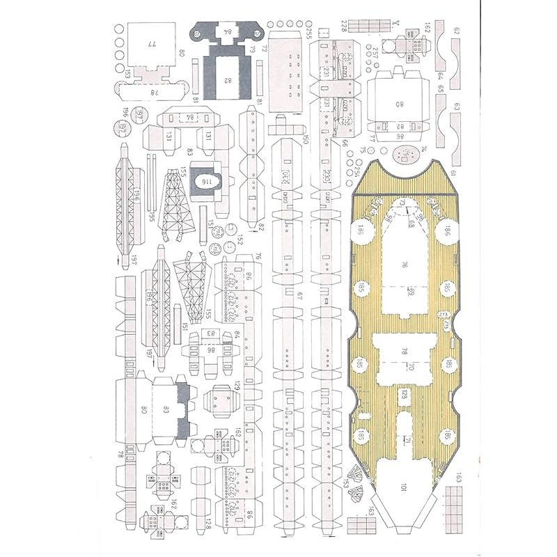 1/400 Scale Paper USS North Carolina BB-55 Ship Model Warship Figurine Military Model DIY Model Kit (Unassembled Kit)