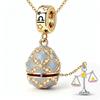Hollow Locket Russian Egg Necklace New Chinese Style Openable Egg Pendant  Women