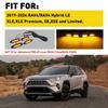 LED Grille Amber Light Smoked Lens Set-4 For Toyota -2024 RAV4 Limited Front