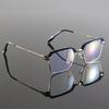 Fashion Metal Metal Square Simple Personality Half-frame Women Men Eye Protection Anti Blue-ray Glasses