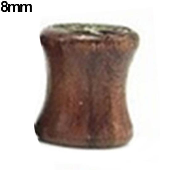 

1 шт., 8/10/12/14 мм, туннель для плоти, Древо жизни, деревянные беруши с двойным расклешенным манометром 8