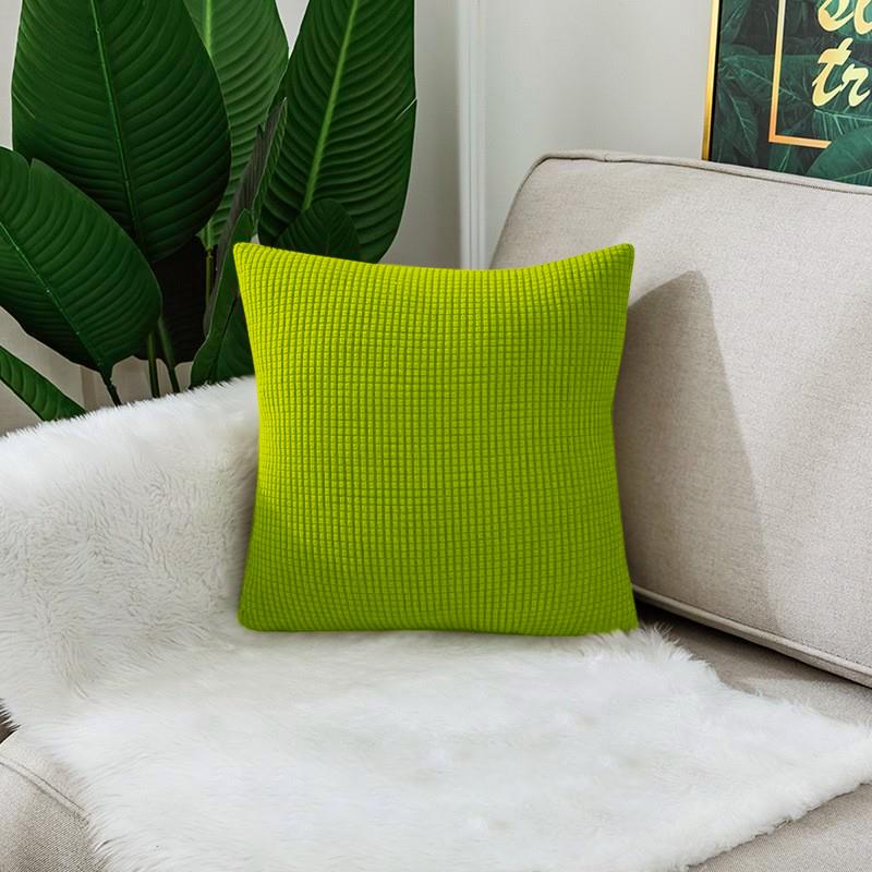 Waterproof Solid Color Jacquard Pillow Cover for Sofa Office Waist Cushion Cover Home Decorative Pillowcase Decoration 45x45