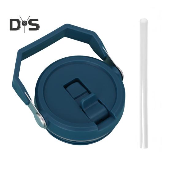 Náhradní víčko na 30oz tumbler s výklopnou slámkou, prachotěsnou zátkou, gumovým kroužkem odolným proti rozlití, slámkou, opakovaně použitelným víčkem na kelímek