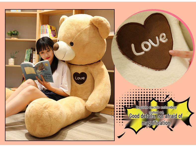 Teddybär Plüschtier - Große Stoff-Panda-Puppe, Umarmbares Geschenk für Freundin oder Kinder, Perfekt für Geburtstage