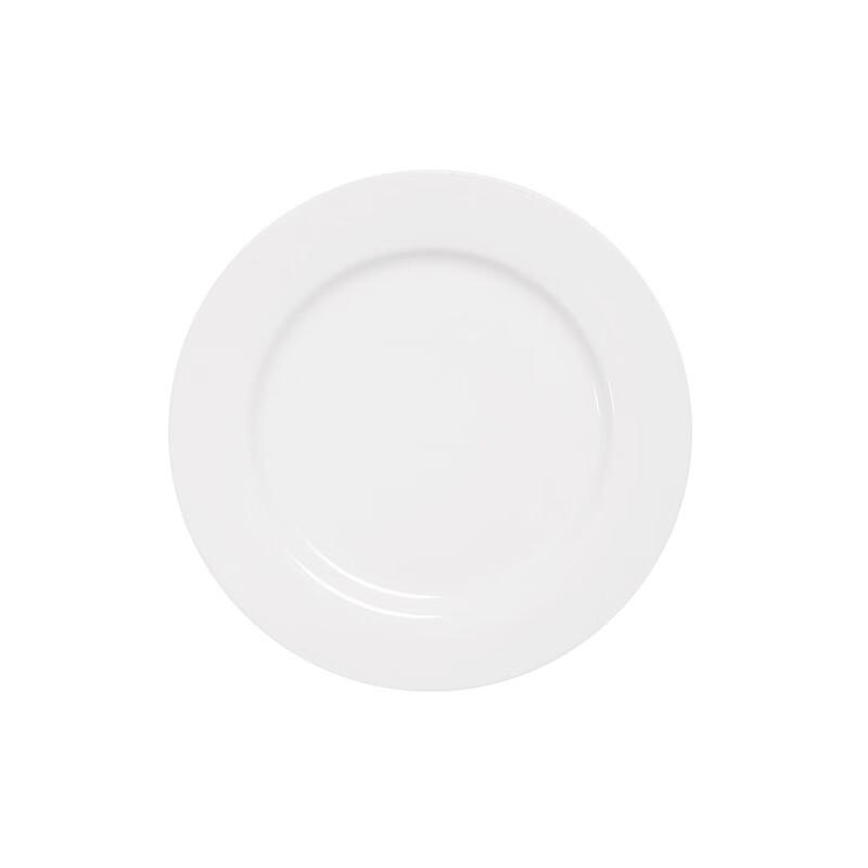 Pure White Ceramic Round Dinner Plates, 10-Pack