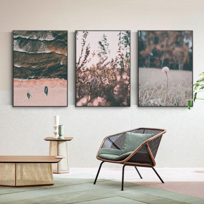 Krajina Plátno Malba Plakáty pro Design Domova Stromy Dobytek Nástěnné Umělecké Tisky pro Ložnici Obrázek Na Loft Bezrámový Dekor Pokoje Bez Rámu