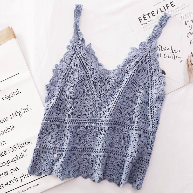Chaleco de ganchillo de punto hueco para el verano de mujer con nuevo top de tirantes suelto bohemio sin mangas