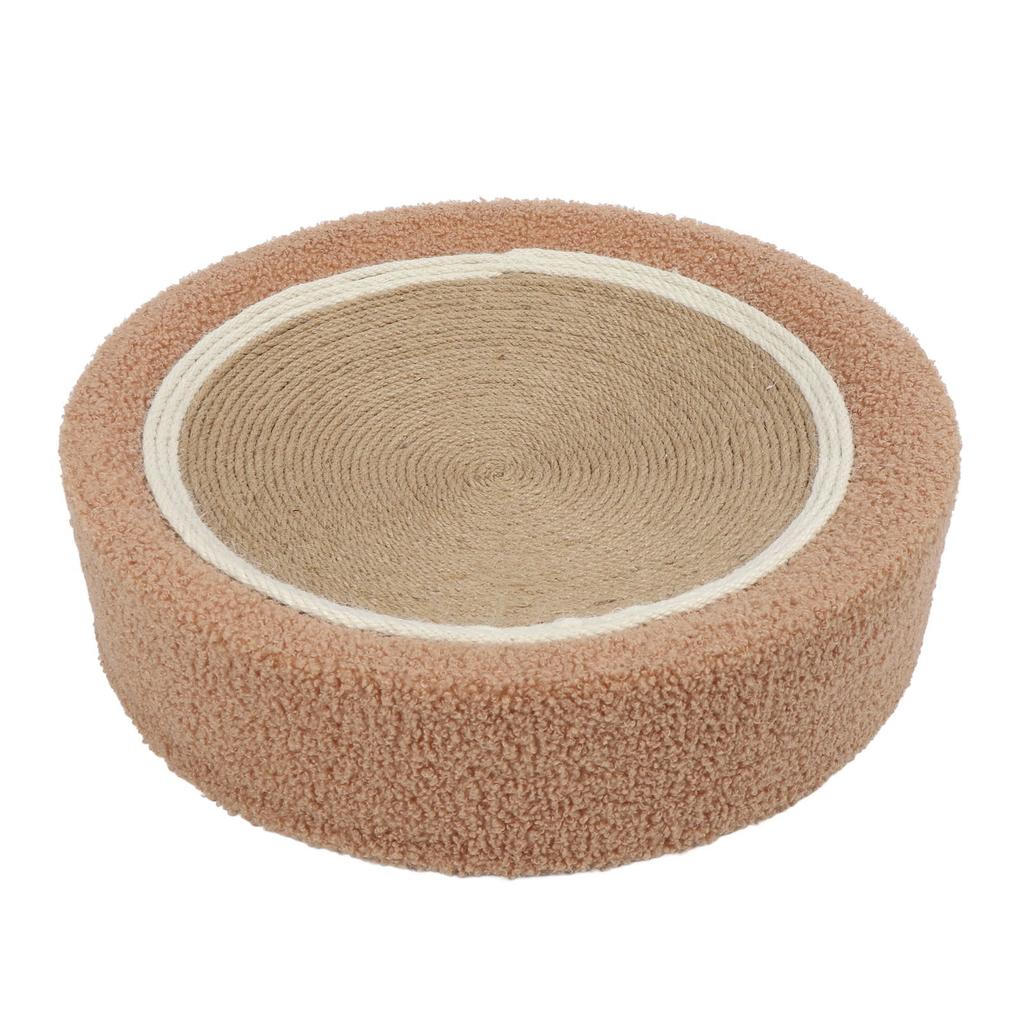 Round Cat Scratcher Ergonomic Cat Scratching Lounge Bed Sisal Cat Scratch Pad for Indoor Cats Claw