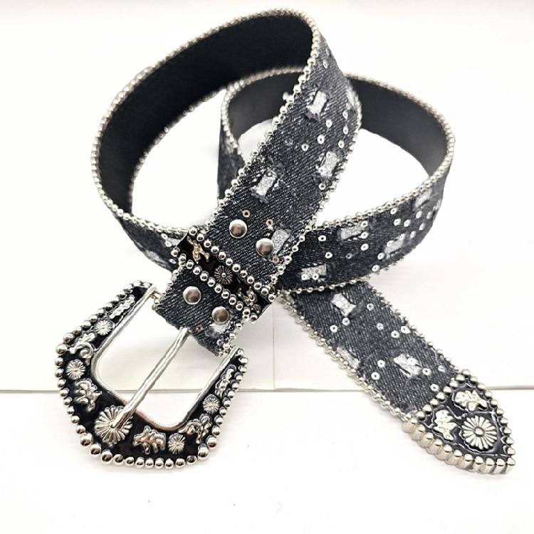 Hot Girl Sequins Waist Belt for Street Dance Jean Casual Wear Trendy Sequins