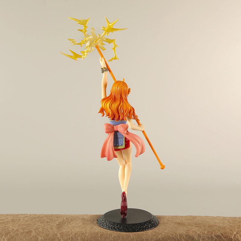 One Piece Anime Figures Battle Clima-Tact Nami Girl Figure Standing PVC Action Statue Model Collectible Children Toys Gifts