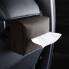 Nappa Leather Car Tissue Box Holder  Car Center Console Armrest Napkin Box Sun Visor Backseat Tissue Case with Fix Strap
