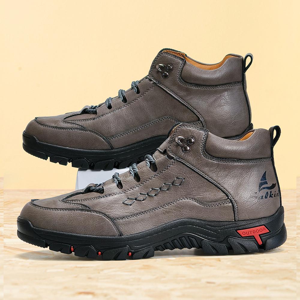 Handgefertigte Herrenstiefel Winter Lässige Lederschuhe Outdoor Wandersneakers Übergröße Männlich Hombres Botas Knöchel-Schuhwerk Rutschfest