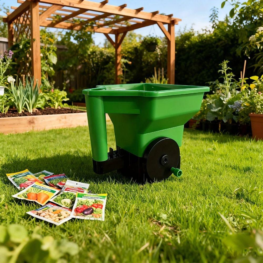 Easy Crank Hand Crank Spreader Even Dispersal Multipurpose Dispenser Daily Planting