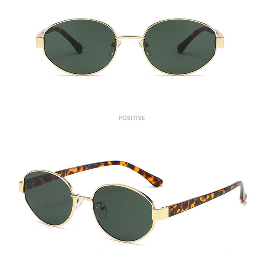 Retro Oval Sunglasses Women Trendy Metal Sun Glasses Men Outdoor Fashion Decorative Sunshade Eyewear Uv400 Luxury Brand Design