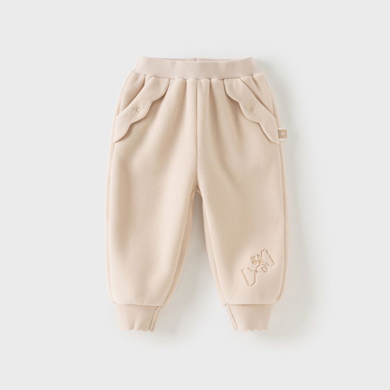 David Bella Children's Clothing Knitted Fleece Pants 2026 Winter New Style Girls' Fleece Jogger Pants Class a