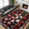 Christmas Printed Square Area Rug Soft Non Slip Floor Carpet For Bedroom Holiday Gift