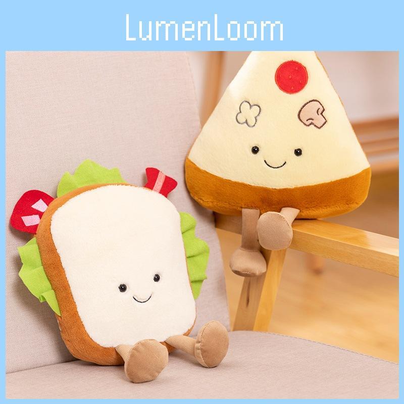 Vegetable Plush Mood Toy Sandwich French Fries Pizza Taco Stuffed Doll 2628cm