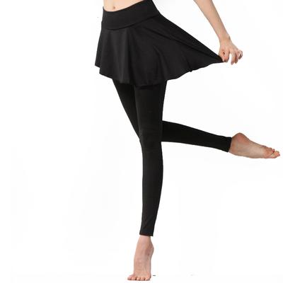 Women's Fake Two-Piece Skirted Yoga Pants Quick Dry Breathable Running Fitness Sports Leggings