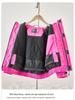 IMGO Kids' Rose Red Motorcycle Snowsuit: Girls' Windproof Waterproof Ski Jacket & Pants Set