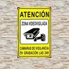 Security Camera Warning Metal Sign
