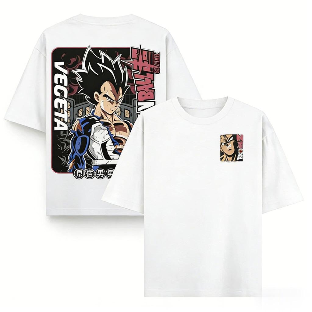 Dragon Ball Anime Vegeta Printed Tshirt Unisexs and Womens Tshirt Unisexs Top Sports Tshirt 2026 Summer New Tee