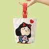 Original Illustration Portable Bucket Bag Handbag Hand Carry Out Snacks Canvas Bag Cute Out Small Bag