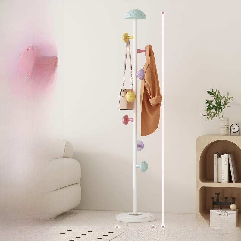 Creative Floor-Mounted Luxury Renting Living Room Mushroom Shaped Clothes Hanger Multi-Purpose Durable Wooden Hanger