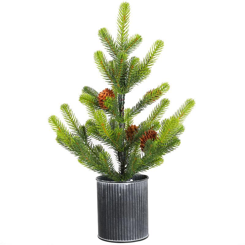 

45 см настольная мини-елка двухцветная имитация листьев кипариса сосновая шишка рождественское украшение украшение для дома праздник