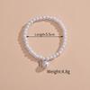 Personalized pearl beads adjustable elastic anklet beach seaside