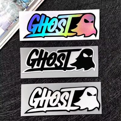 Ghost Car Stickers Funny For Auto Triangular Window Side Body Motorcycle Fuel Tank Scooter Universal Waterproof Vinyl Decals