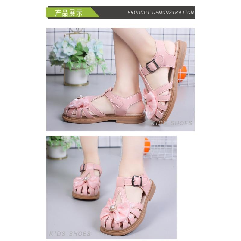 Baby Kids Bow Princess Sandals, Korean Soft Sole Summer Girls Shoes