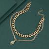 Stylish European And American Double Layer Snake Necklace For Women With Unique Design In Gold And Silver