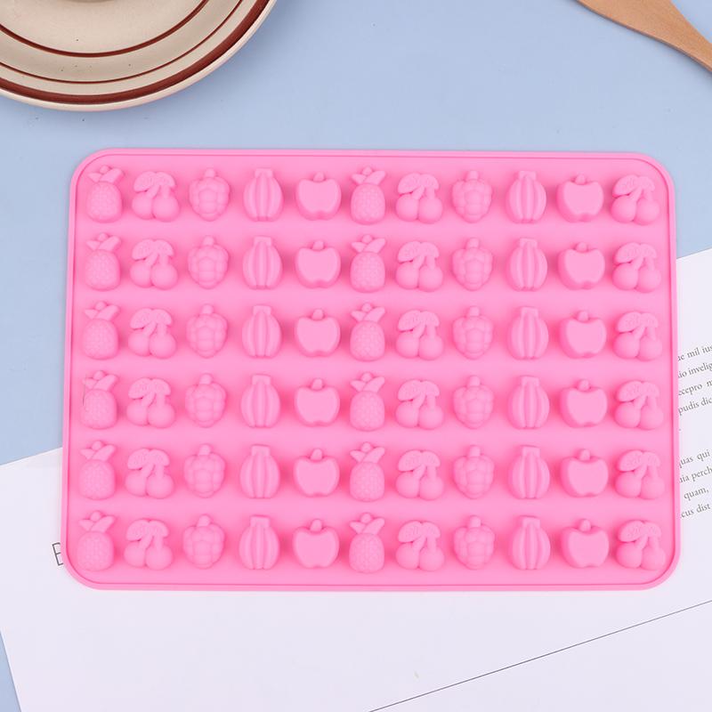 66 Holes Pineapple Candy Fudge Silicone Mold Mini Chocolate Ice Cube Tray Fruit Non-Stick Soft Jelly Mold