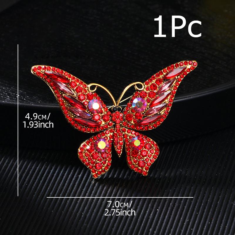 

Ретро Подарки Брошь-цветок на грудь в виде бабочки Светская жизнь Инкрустированные бриллиантами Красочные тканевые аксессуары Модная элегантность 1 шт. 1PCS