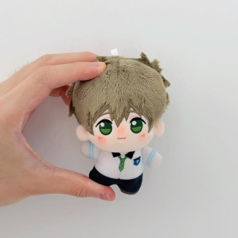 New Free Iwatobi Swim Club 10Cm Cotton Plush Keychains Anime Character Stuffed Dolls Soft Mini Bag Pendants For Anime Fans Gifts