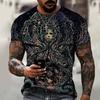 Summer new men's T-shirt 3D printed T-shirt God's Eye mysterious space short sleeved fashion trend plus size top