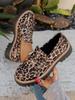 Thick-soled New Heightened British Style Small Leather Shoes Leopard Print Single Shoes
