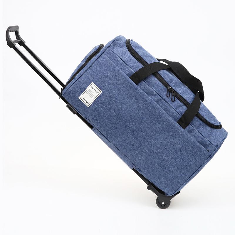 

Новая портативная сумка-тележка большой вместимости, водонепроницаемая сумка для обуви, многосекционная дорожная сумка для хранения, сумка для ручной клади для коротких командировок синий