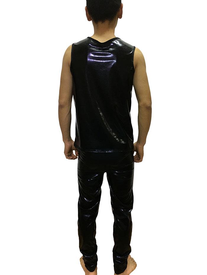 Unisex Shiny Patent Leather Dance Pants for Jazz, Cheer, & Hip Hop