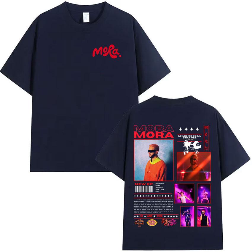 Singer Mora New Album Fashion Graphic T Shirt Mens Women Punk Casual Hip Hop Tshirts Summer Aesthetic Oversized Comfort Tshirt