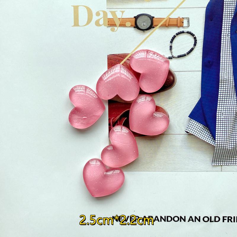 

3D Glitter Heart-shaped Refrigerator Sticker One Size розовый