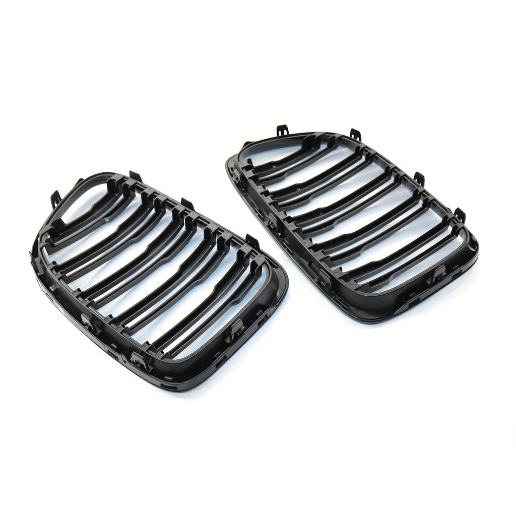 Car Gloss Black Front Bumper Grille For E84 X1 18i 20i 25i 28i 2009-2015 Sport Grill Double Slat Line Grilles Kindey Grills