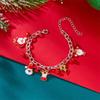 Merry Christmas Metal Chain Bracelet For Women Men Santa Claus Xmas Tree Snowflake Elk Snowman Bangles Girl Party Jewelry Gifts