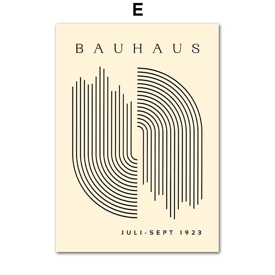 Bauhaus Lines Geometry Stripe Nordic Gallery Minimalist Wall Art Print Canvas Painting Poster for Living Room Modern Home Decor