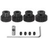 Uxcell 32P Pinion Gear Set, 5mm Shaft, 19T, 20T, 21T, 22T Motor Gear, Hardened Steel Pinion Gear with 3.17mm Coupler for RC Car (4 Pieces)