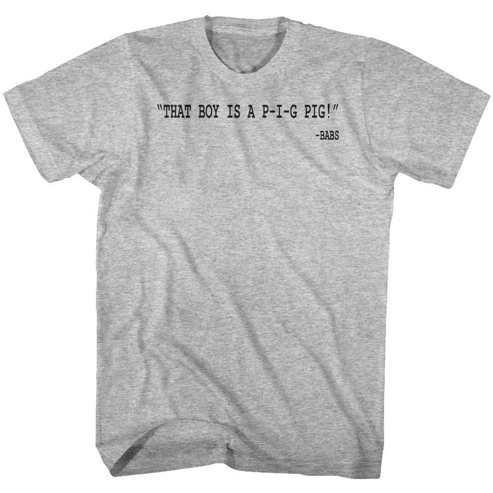 Animal House Piggie Stayed Home Movie Shirt M