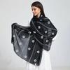 New Pashmina Embroidery Shawl Lady Wrap Warm Winter Scarves Autumn Design Print Female Foulard Beach Stoles Luxury Scarf