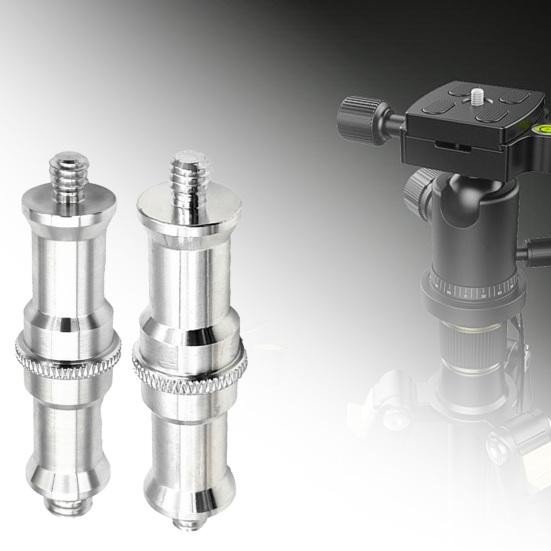 Screw Converter Glossy Anti-corrosion 3/8 to 1/4 1/4 to 1/4 Tripod Male to Male Threaded Screw for Selfie Stick